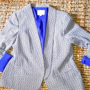 NEW Loft Indigo blue/purple Ikat blazer...